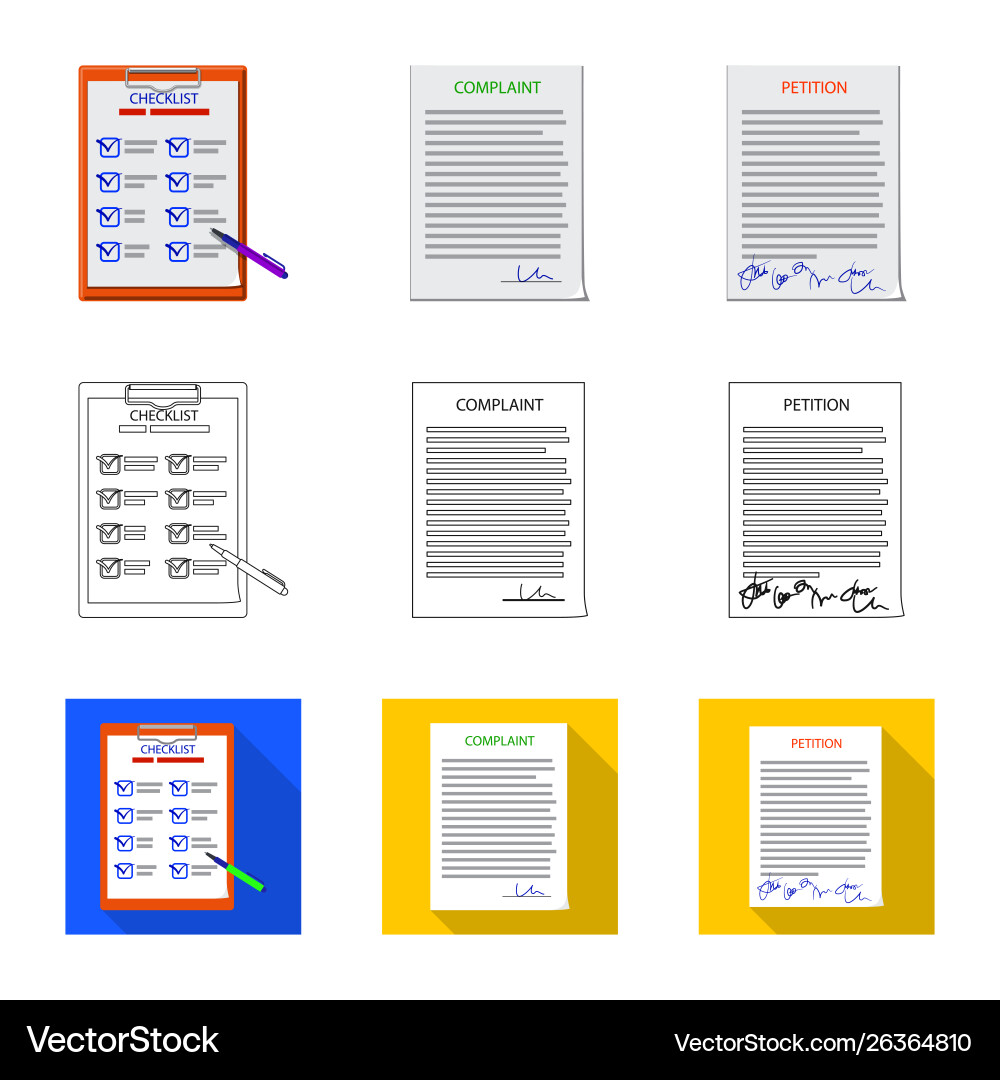Isolated object form and document symbol Isolated object form and document symbol vector image