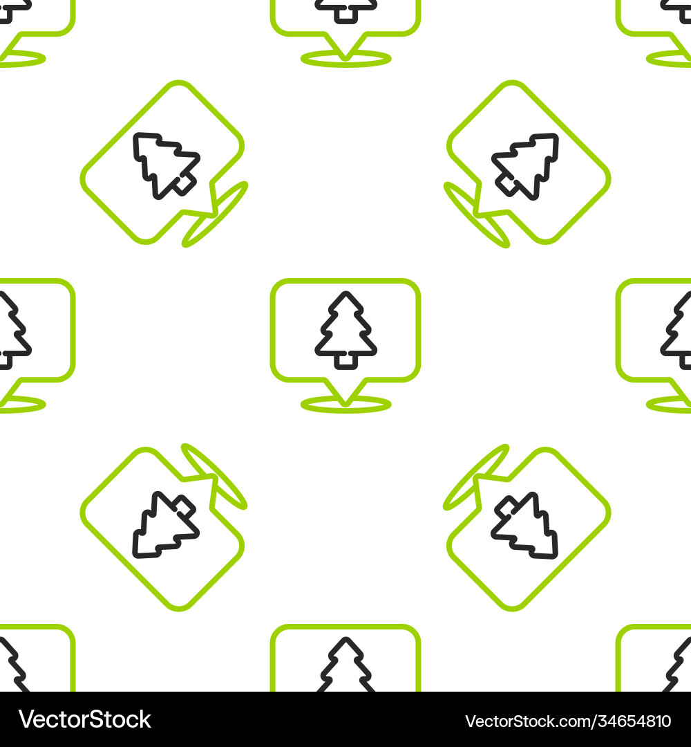 Line location forest on a map icon isolated Line location forest on a map icon isolated vector image