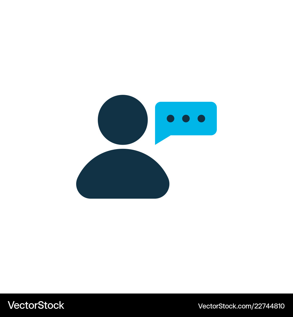 Message from user icon colored symbol premium Message from user icon colored symbol premium Vector Image