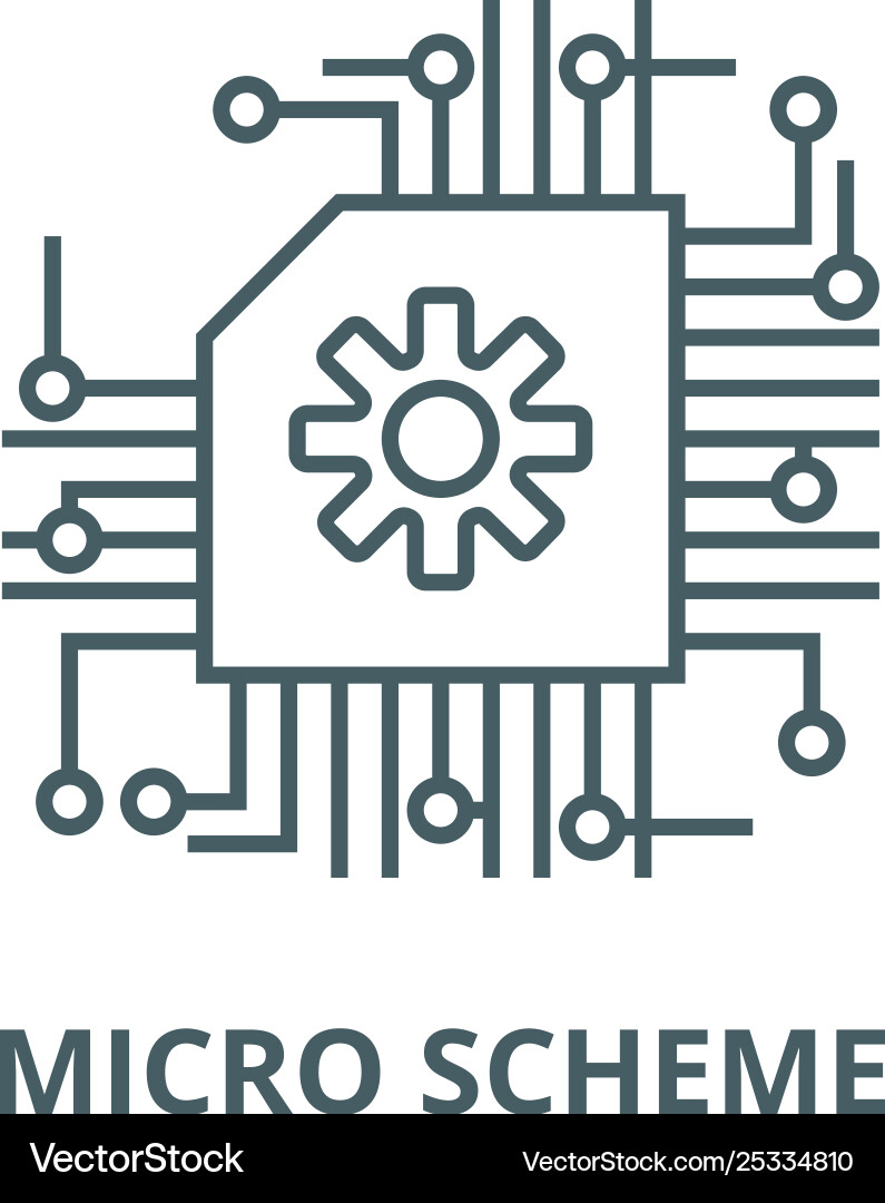 Micro schemeaiartificial intelligence Micro schemeaiartificial intelligence vector image