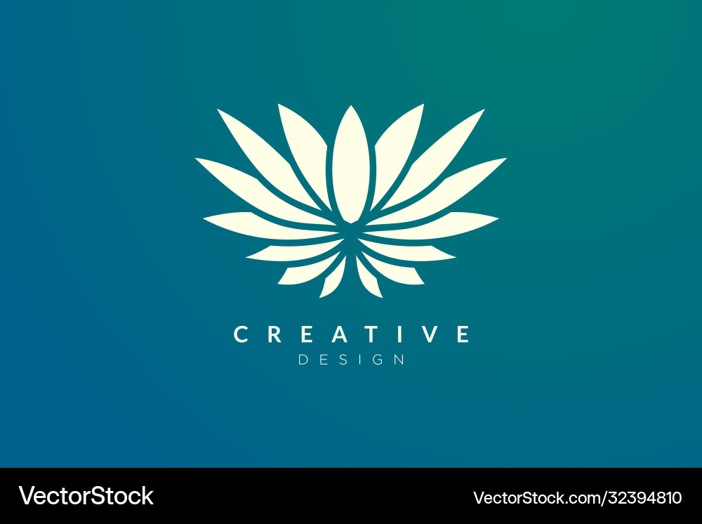 Minimalist flower design it is suitable for spas Vector Image