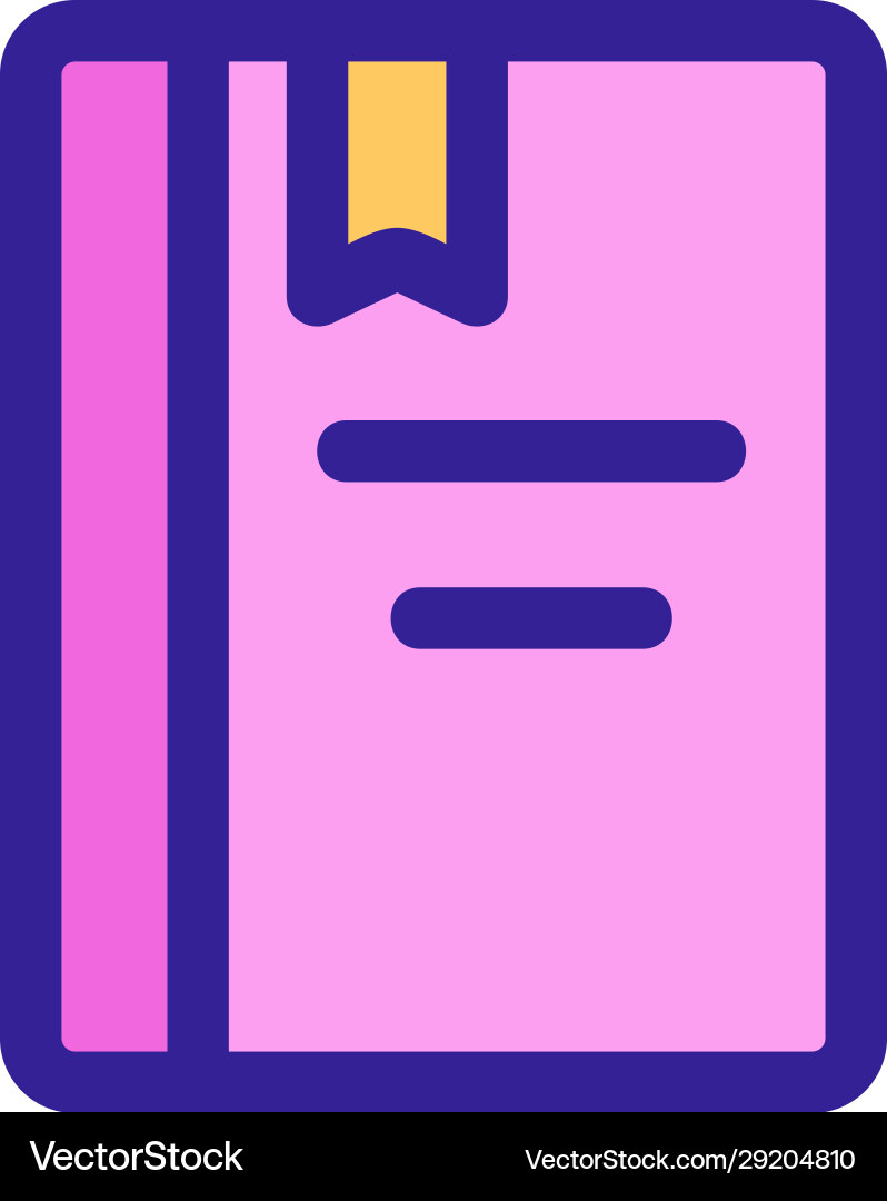 Notebook icon isolated contour symbol Vector Image
