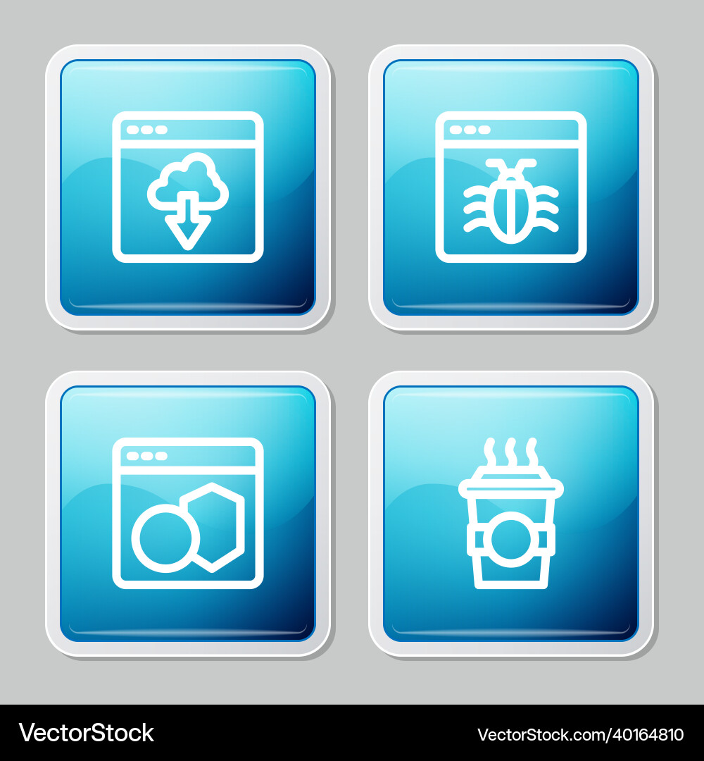 Set line cloud technology data transfer system Set line cloud technology data transfer system vector image