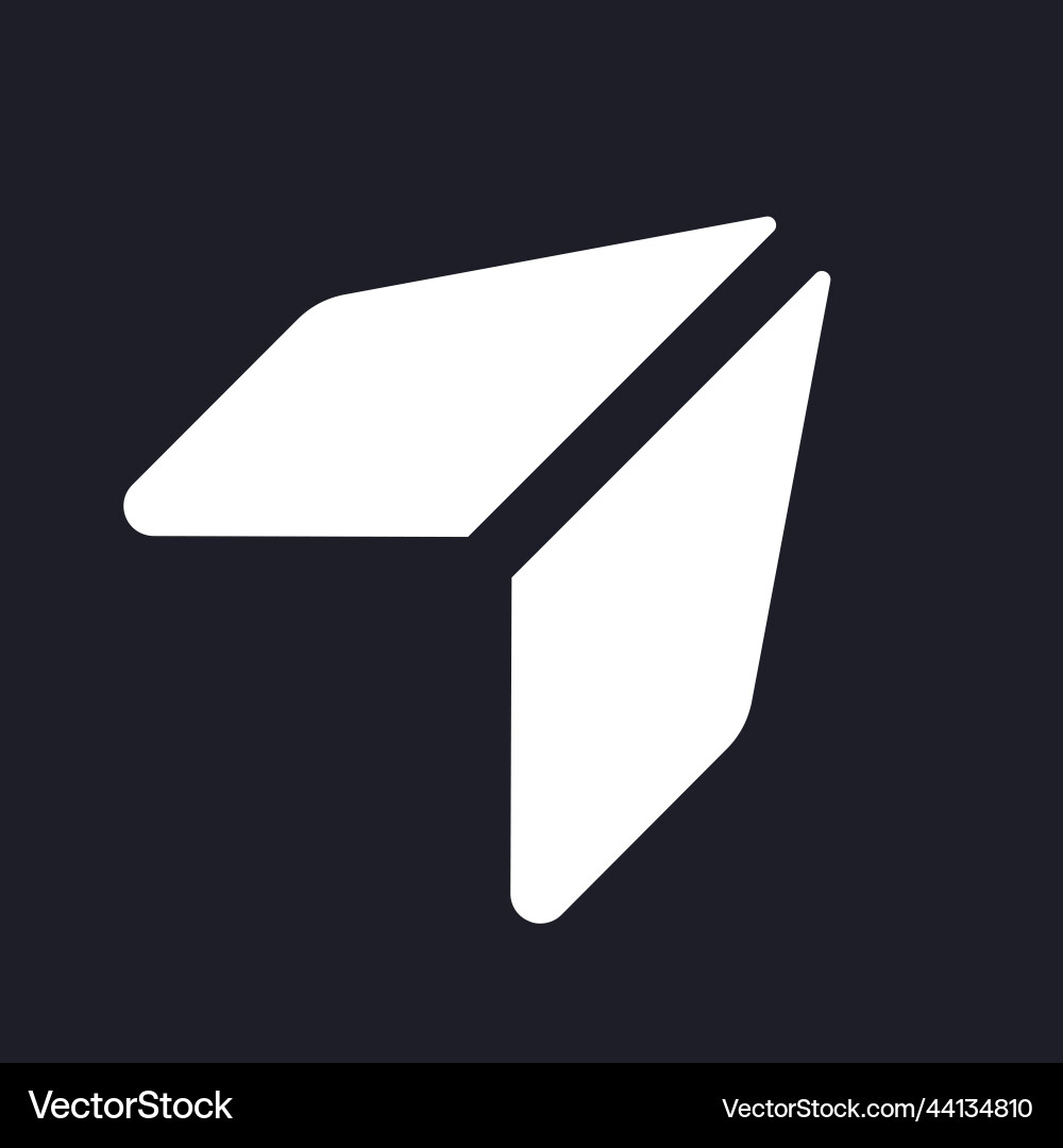 Share and repost dark mode glyph ui icon Vector Image