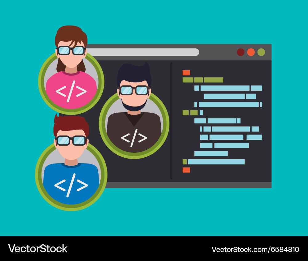 Web developer design Vector Image