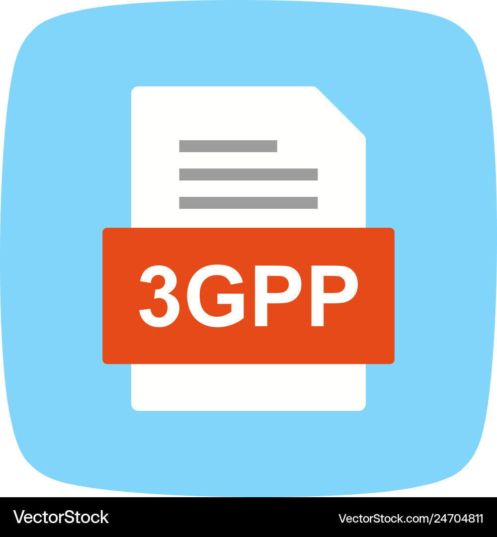 3gpp file document icon vector image