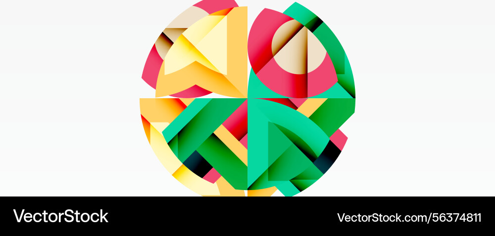Abstract geometric design circular pattern Abstract geometric design circular pattern vector image