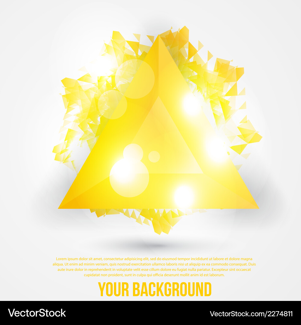 Abstract triangles template object web vector image