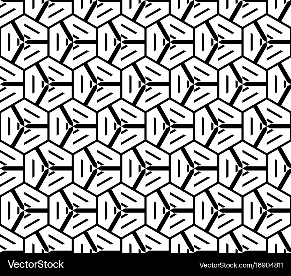 Black and White Geometric Pattern Royalty Free Vector Image