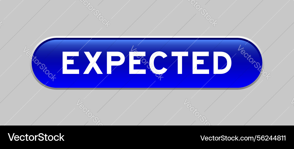 Blue color capsule shape button with word Vector Image