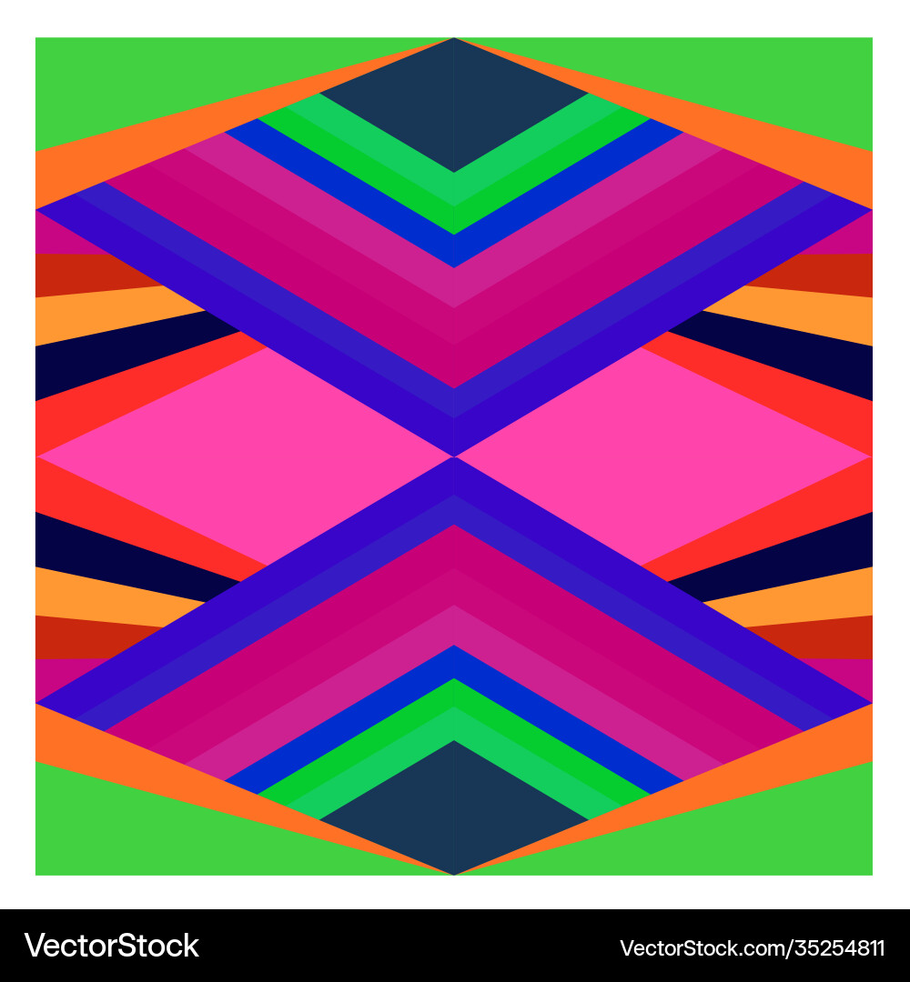 Colorful geometric and curve background pattern vector image