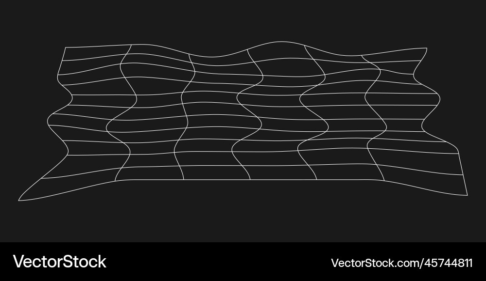 Cyber distorted grid retro punk design element Cyber distorted grid retro punk design element vector image