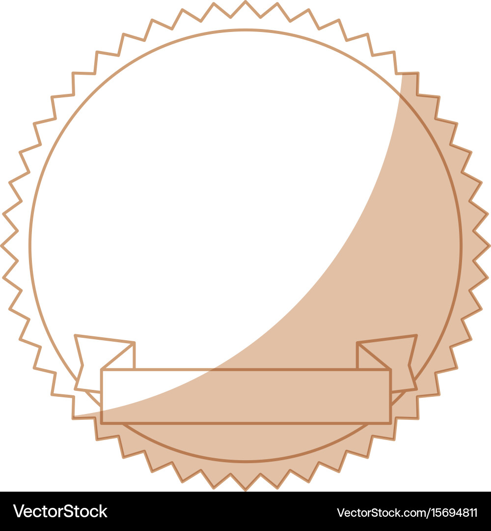 Decorative frame with ribbon icon vector image