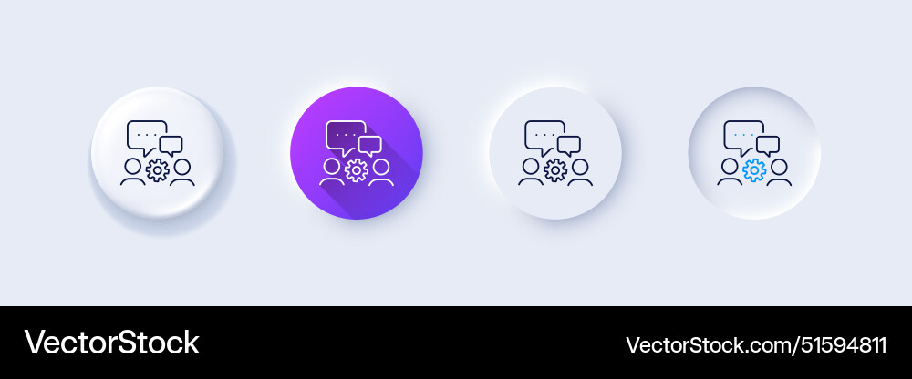 Engineering team line icon engineer or architect Engineering team line icon engineer or architect vector image