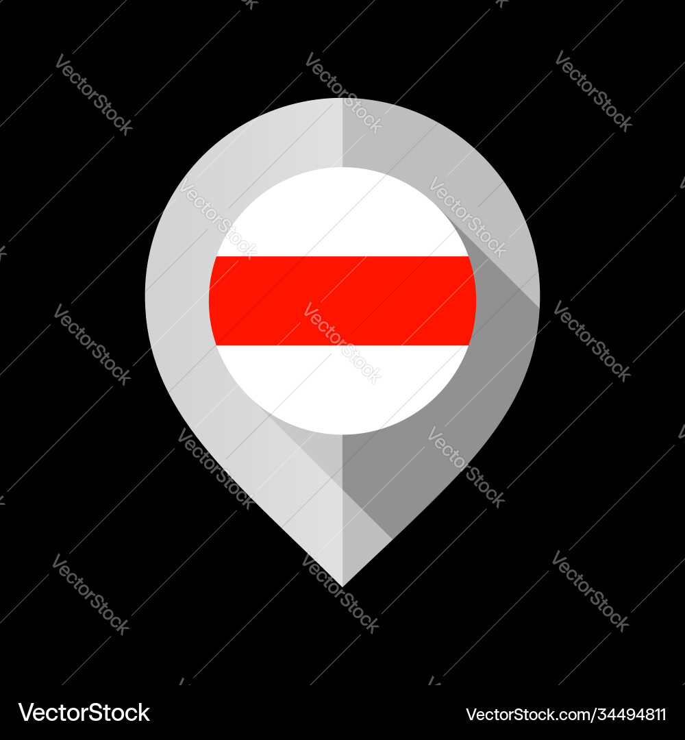 Flag republic belarus pointer for map Vector Image