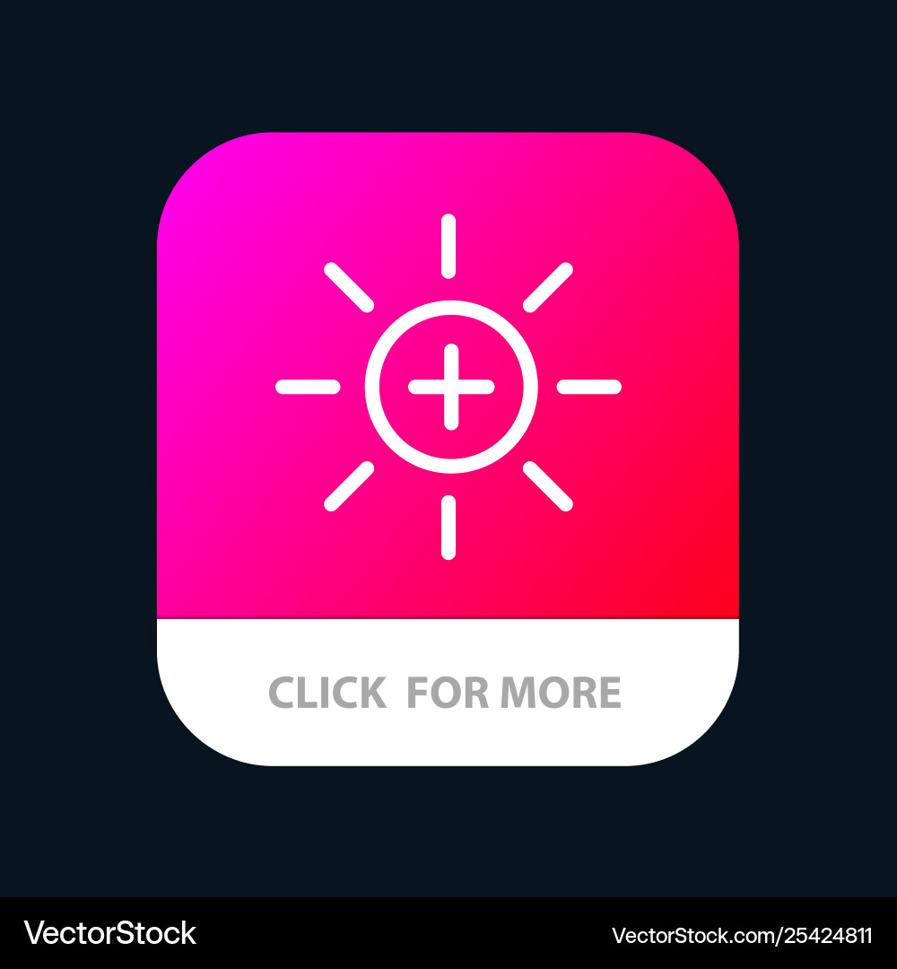 Helligkeit Schnittstelle ui Benutzer mobile App-Taste vektorbild