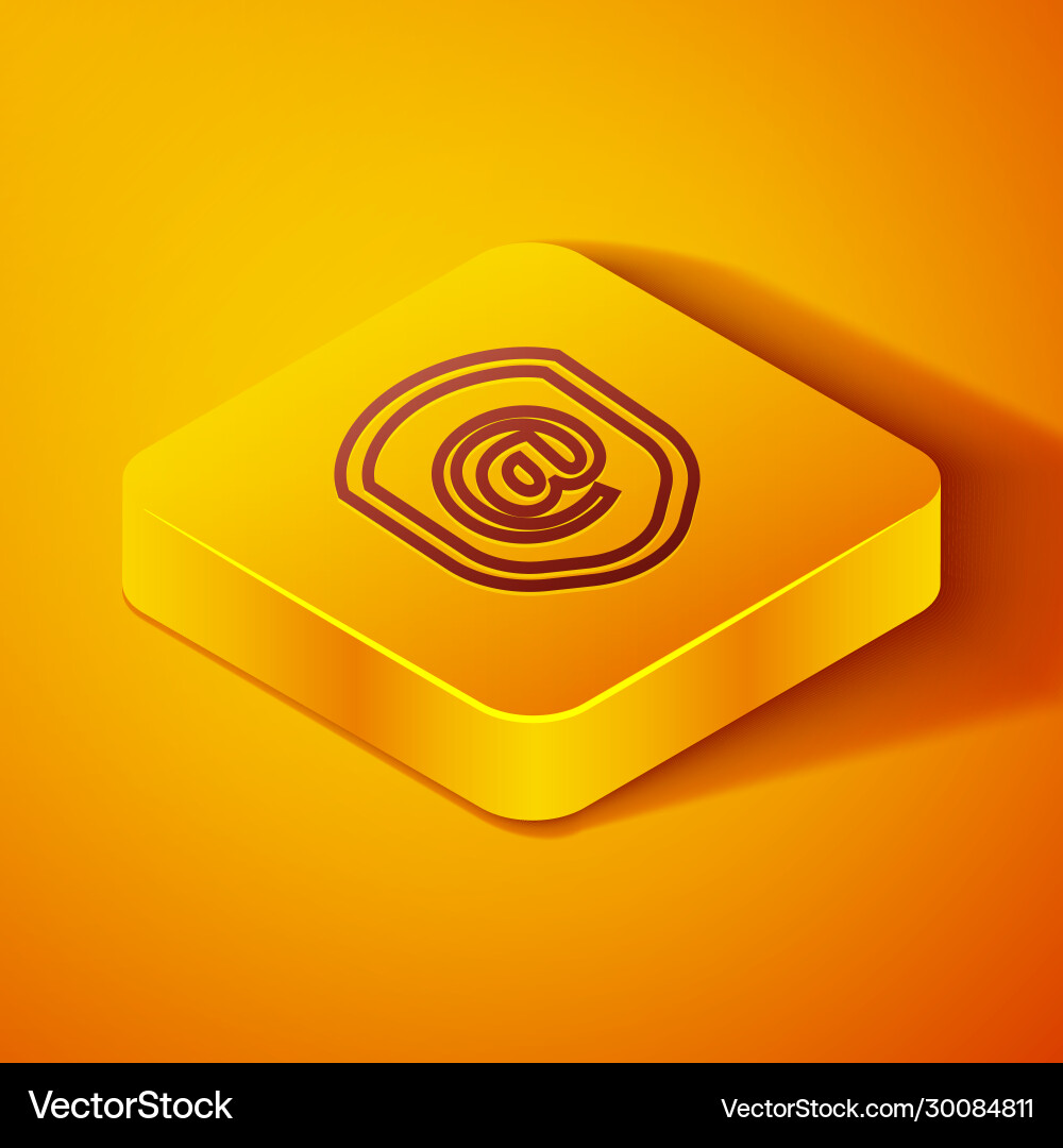 Isometric line shield with mail and e-mail icon Isometric line shield with mail and e-mail icon vector image