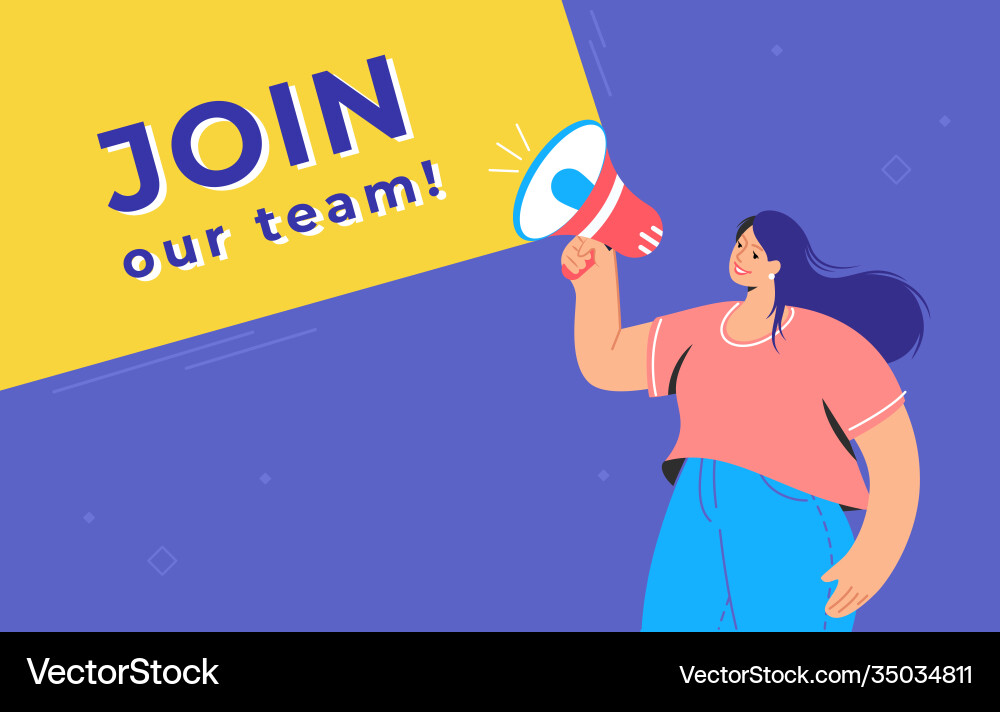 Join our creative team concept Join our creative team concept vector image