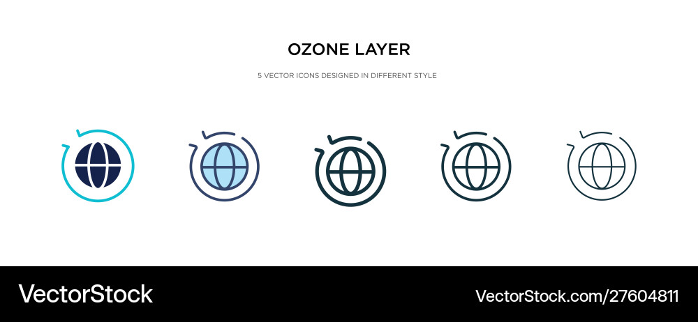Ozone layer icon in different style two colored Ozone layer icon in different style two colored vector image