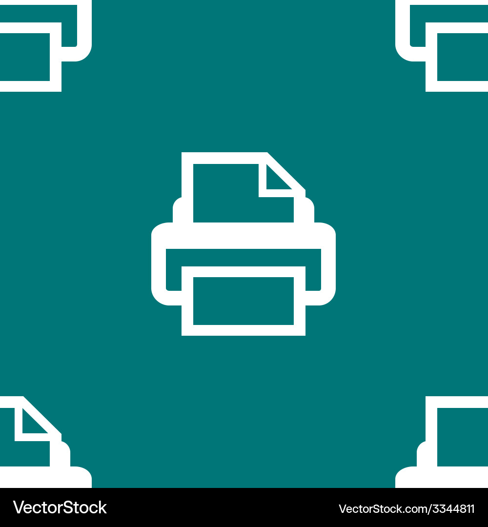 Printer web icon flat design seamless pattern vector image