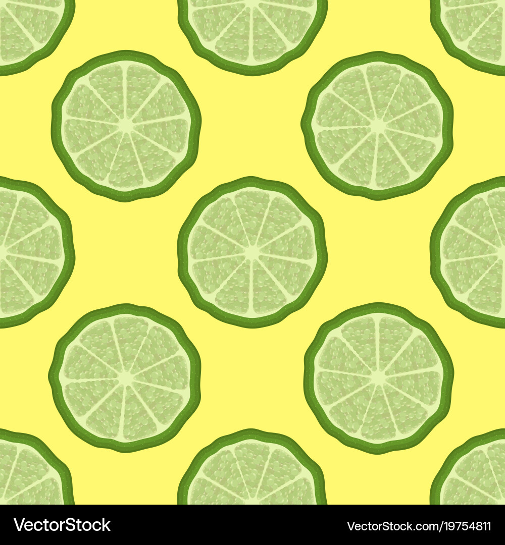 Seamless pattern of finger lime slices vector image