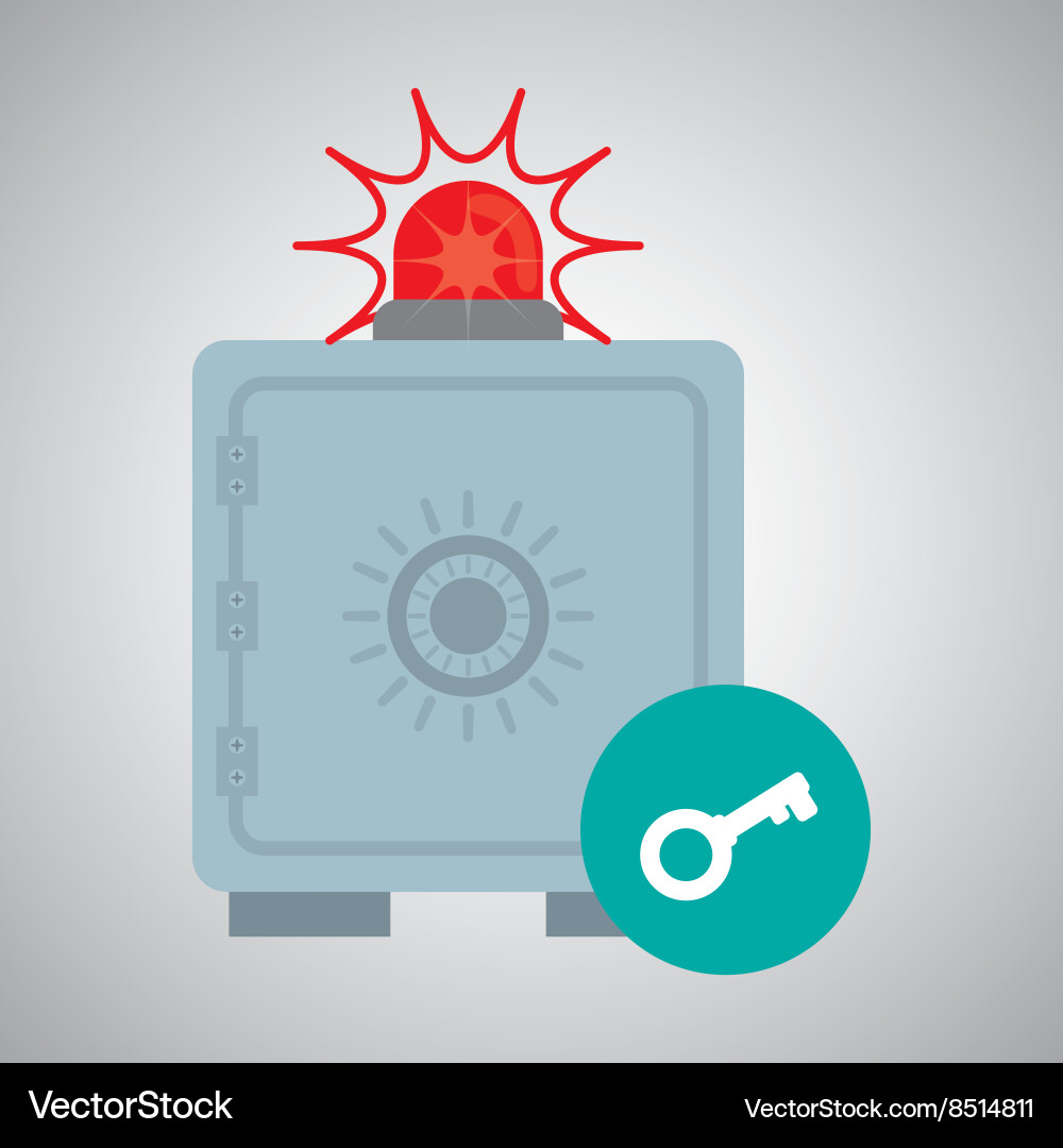 Security system design warning and technology vector image