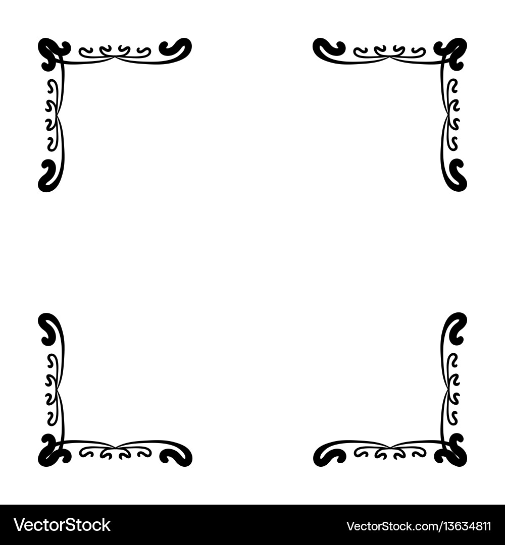 Simple and elegant square frame design template Simple and elegant square frame design template vector image