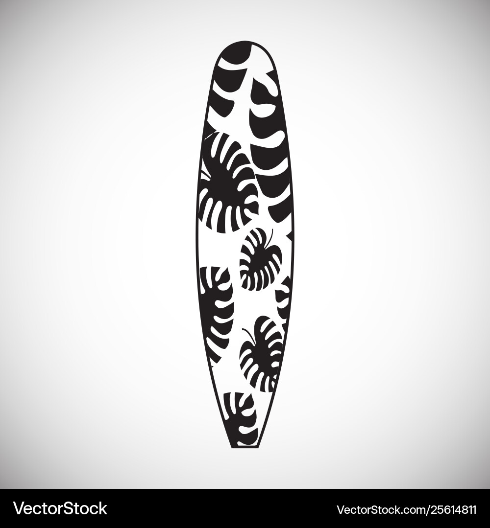 Surfboard icons on background for graphic and web vector image