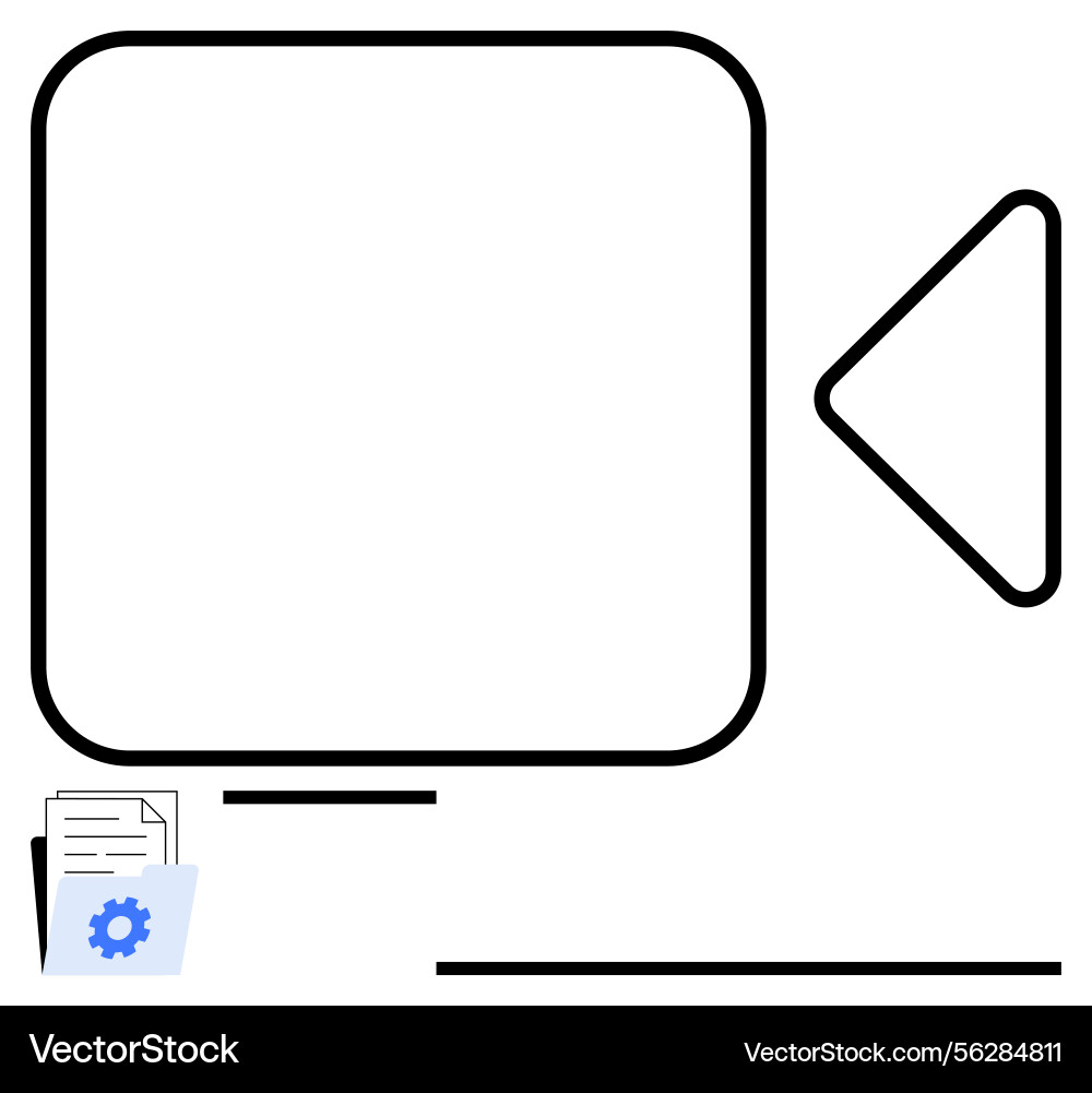 Video playback with file management and settings Video playback with file management and settings vector image