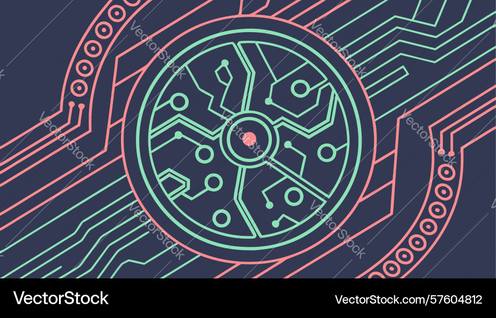 Abstract circuit board pattern background design vector image