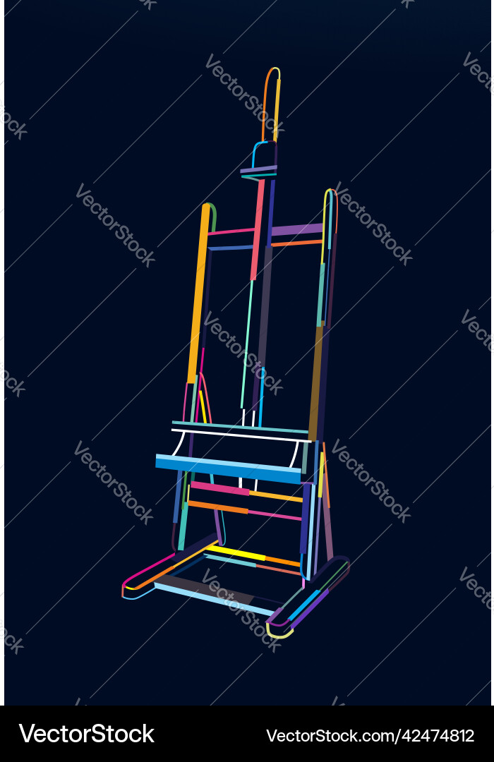 Abstract easel for painting from multicolored Vector Image