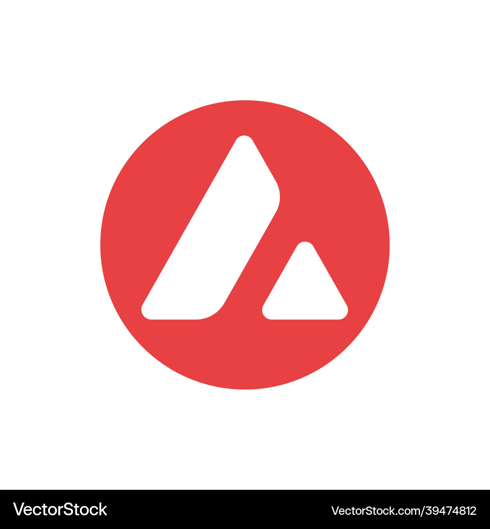 Avalanche AVAX Cryptocurrency Icon vector image