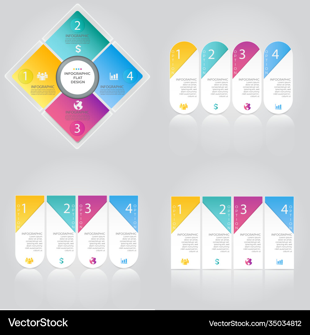 Business data visualization process chart Business data visualization process chart Vector Image