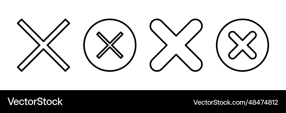 Close icon delete remove cancel exit symbol vector image
