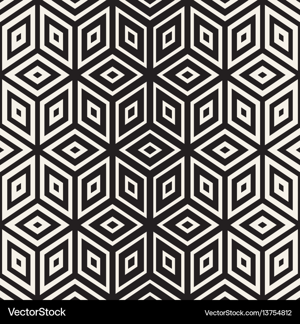 Cubic grid tiling endless stylish texture Cubic grid tiling endless stylish texture vector image