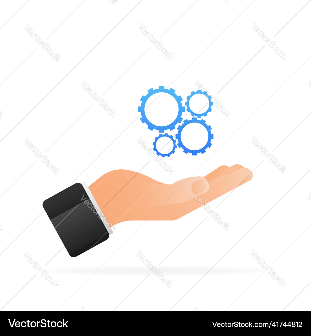 Data update or synchronize with hand Data update or synchronize with hand vector image