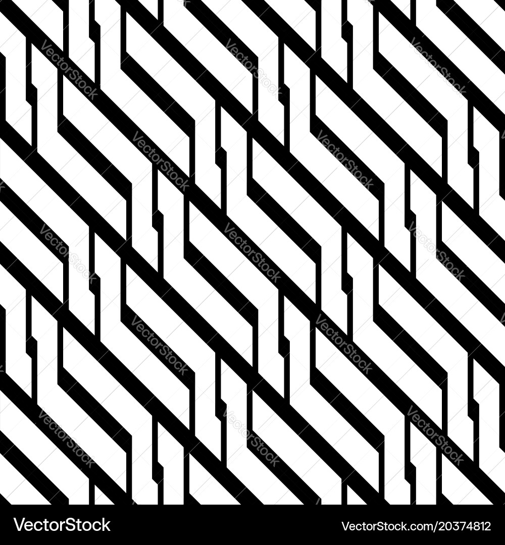 Design seamless monochrome zigzag pattern Vector Image