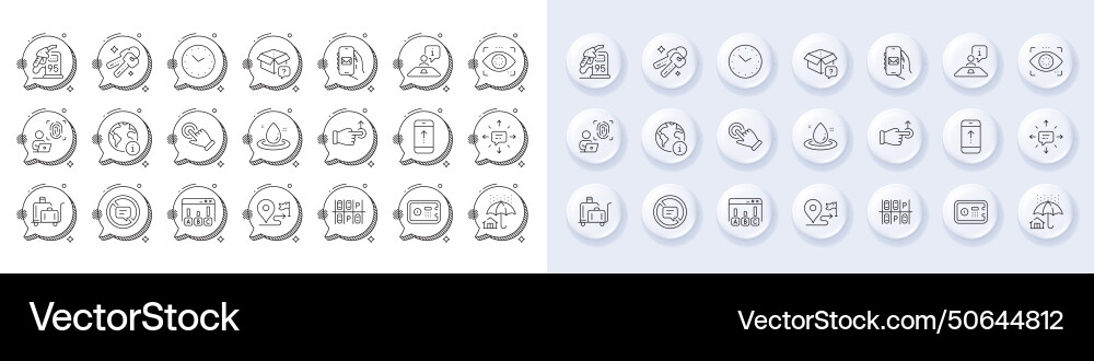 Drag drop internet and parking place line icons Drag drop internet and parking place line icons Vector Image