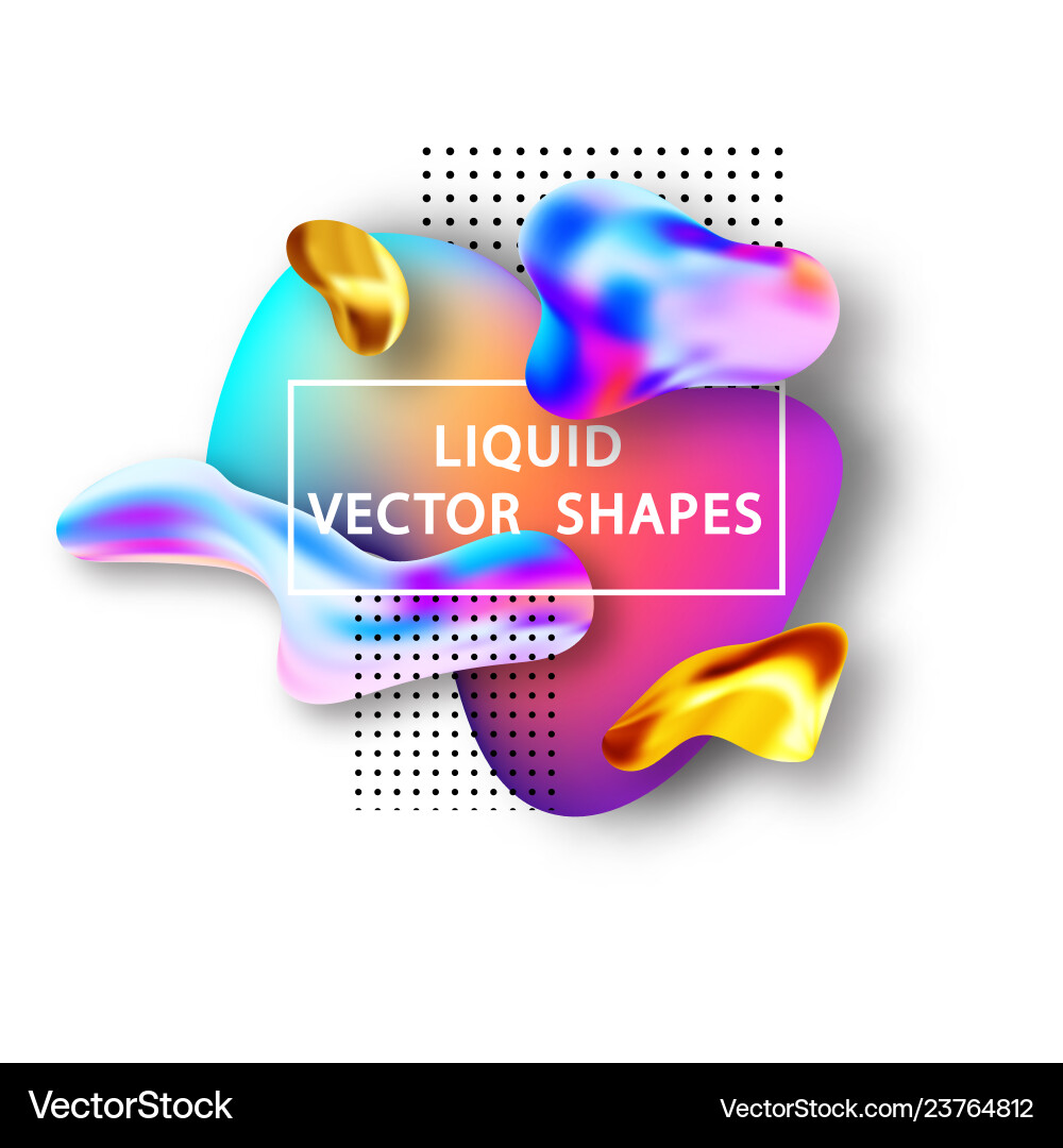Fluid shape layout isolated template set Fluid shape layout isolated template set vector image