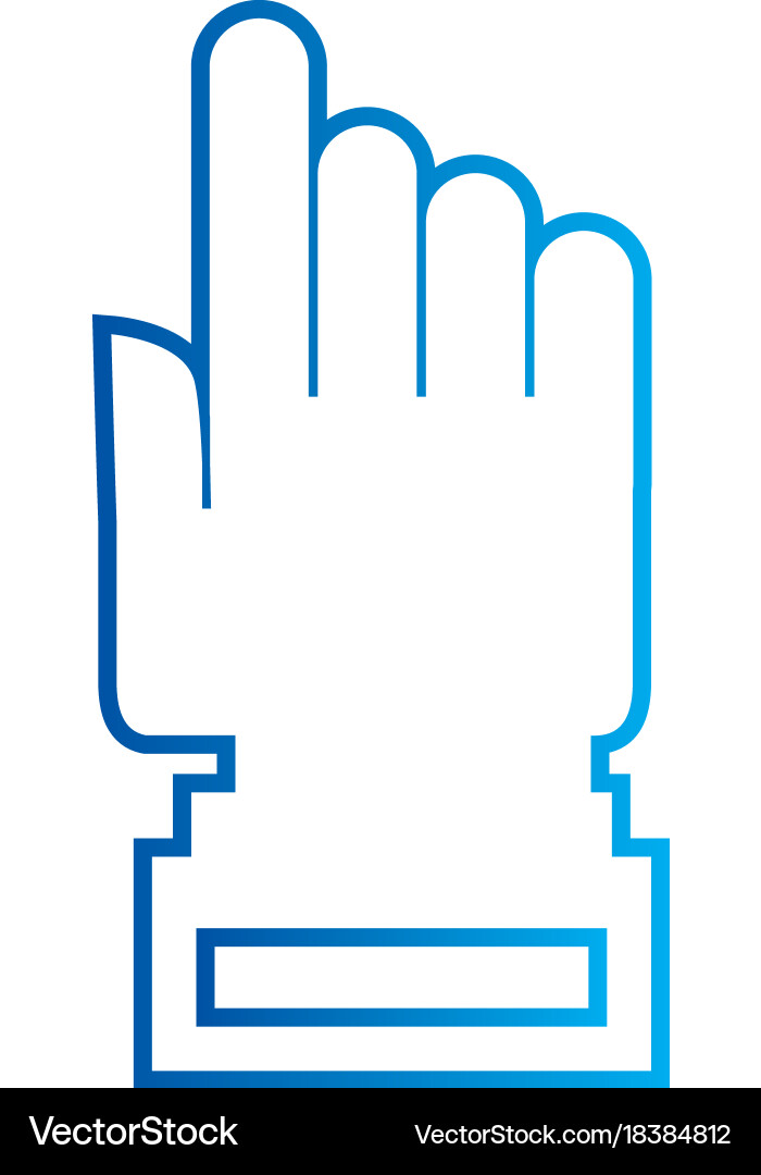 Hand cursor technology point connection link vector image
