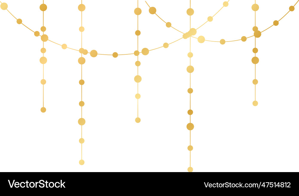 Horizontal border of abstract gold string light Horizontal border of abstract gold string light Vector Image