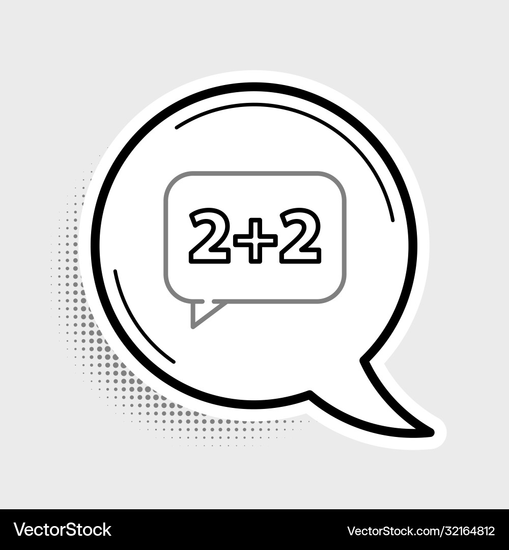 Line math system equation solution on speech Line math system equation solution on speech Vector Image