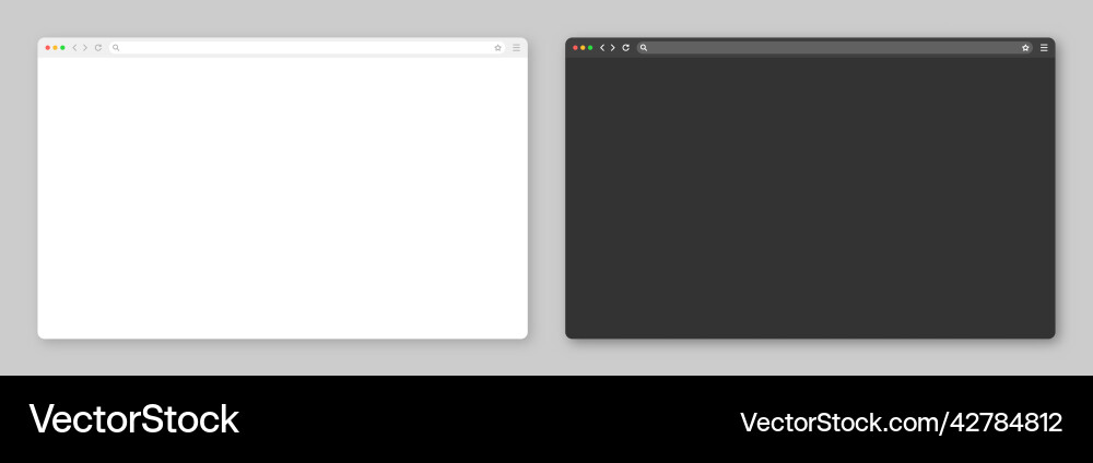 Modern Web Browser Window vector image