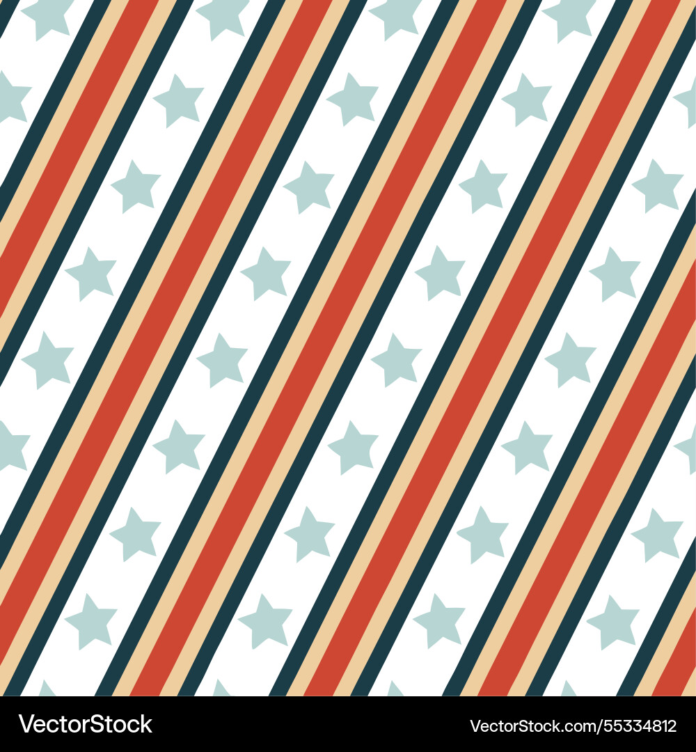 Retro stripes seamless pattern with alternating Vector Image