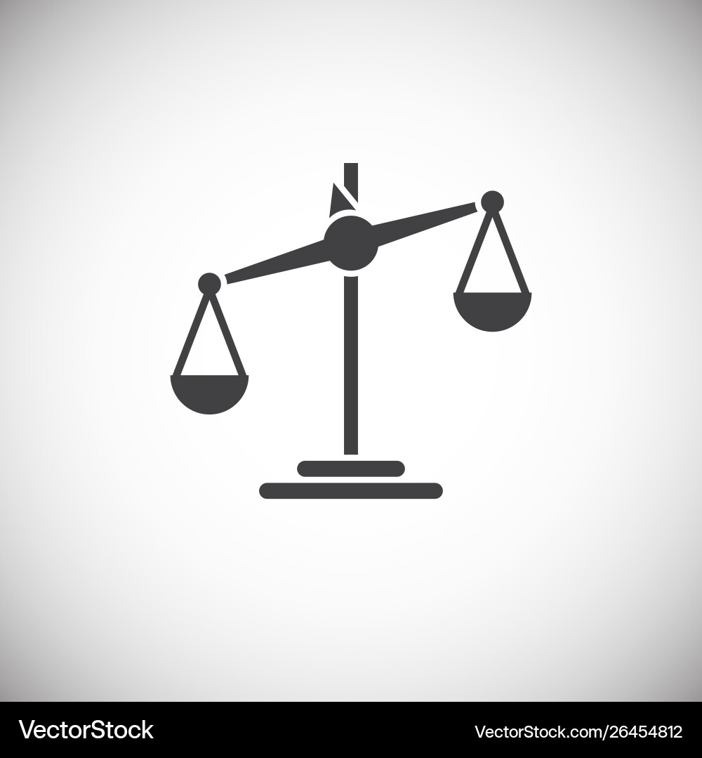 Scale icon on background for graphic and web Vector Image