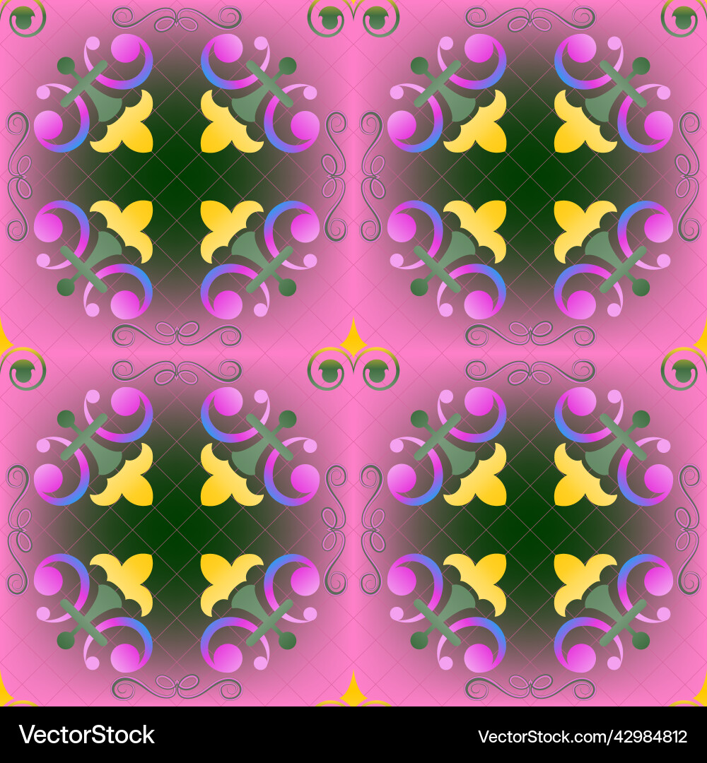 Seamless abstract colorful pattern of elements Vector Image
