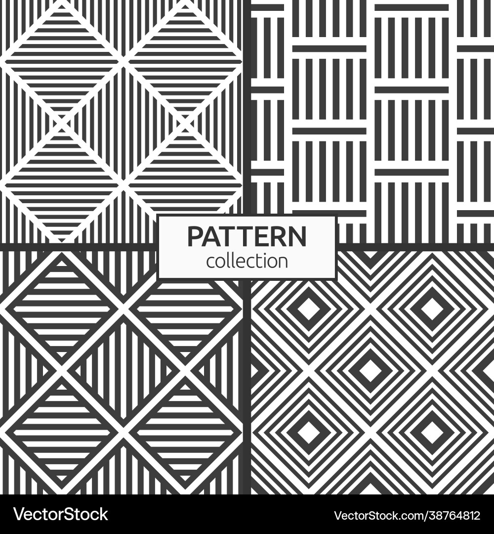 Set four seamless patterns repeating Set four seamless patterns repeating vector image