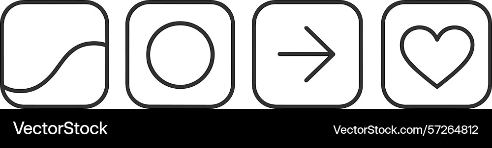 Symbols representing flow motion direction vector image