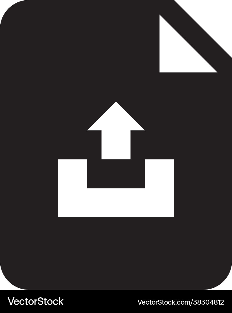 Upload document icon with uploding file Upload document icon with uploding file Vector Image