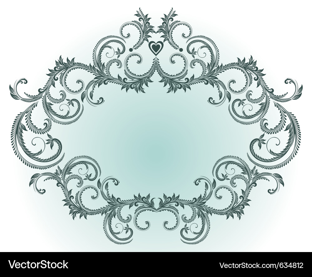 Vintage Floral Border Vector Image